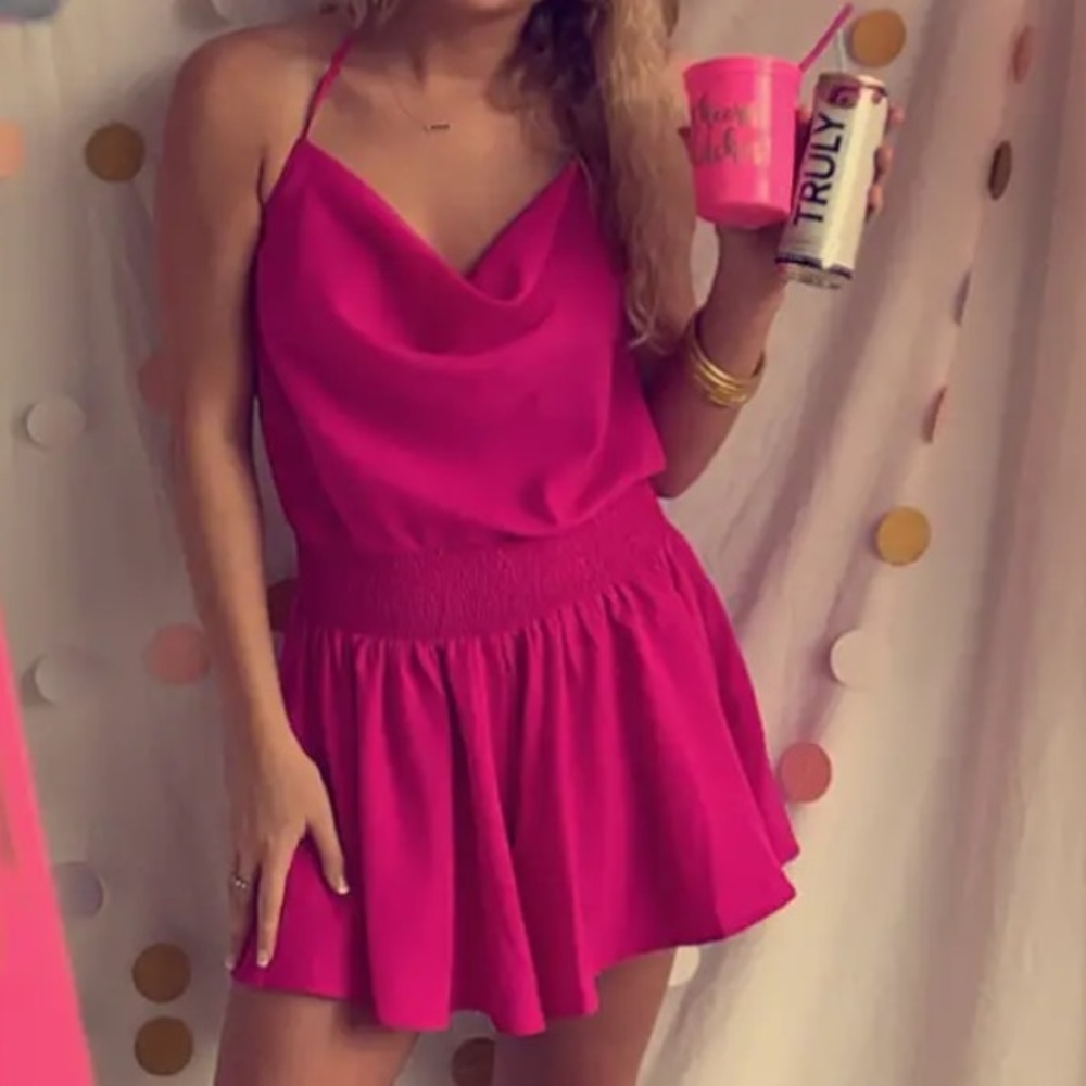 Hot pink dress/romper